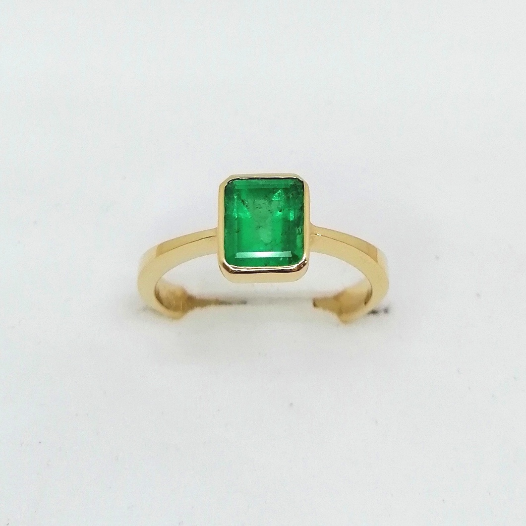 Anillo esmeralda oro amarillo deals